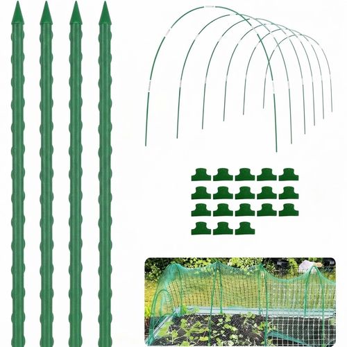 Garden Stakes 48 Inches & Garden Hoops for Raised Beds