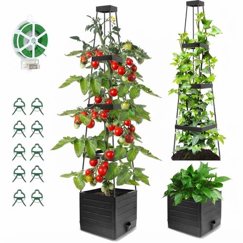Tomato Planter with Trellis 57 Inch Self Watering