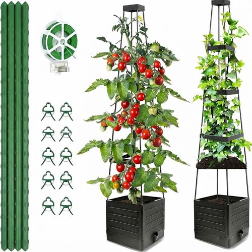 Garden Stakes with Raised Bed Planter Boxes